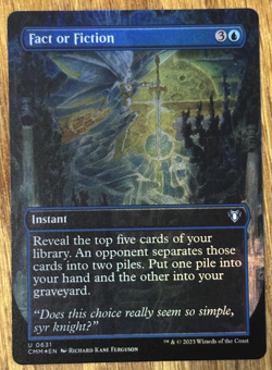 MTG Commander Masters, Fact or Fiction - Borderless Foil - Image 1