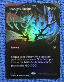 MTG 1x FOIL Nature's Rhythm (Borderless) - Image 1