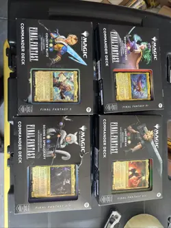 MTG FINAL FANTASY Sealed Commander Deck Display (Set of All 4 Decks) Sealed - Image 1