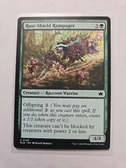Rust-Shield Rampager - Bloomburrow - LP - MTG Magic - Common - Creature - Image 1