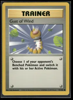 Pokemon Base Set #093/102 Gust of Wind Common - Image 1