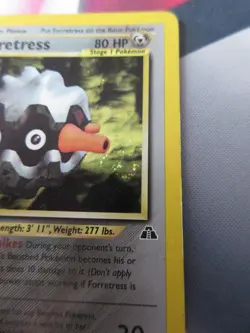 Pokemon TCG Forretress 2/75 Neo Discovery Holo Rare w/ SWIRL - Image 2