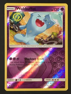 Pokemon TCG Wobbuffet 49/147 Reverse Holo SM - Burning Shadows LP - Image 1