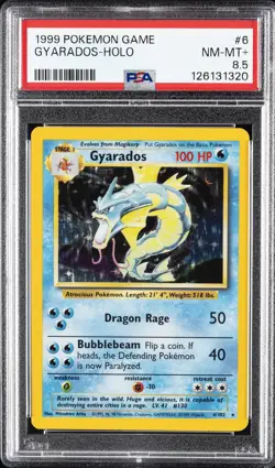 1999 POKEMON GAME #6 GYARADOS-HOLO PSA 8.5 - Image 1