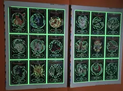 2025 POKEMON HALLOWEEN UNCUTS Cards Full Set 18/18 Nintendo GLOWS IN THE DARK - Image 4