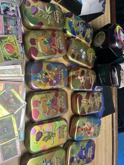 Pokemon Tins with Bulk EX and Holographic Cards Lot of 50+, 2 TINS PER ORDER - Image 3
