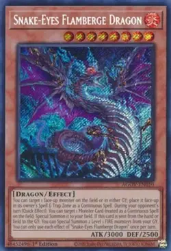 Yugioh! MP Snake-Eyes Flamberge Dragon - AGOV-EN010 - Secret Rare - 1st Edition - Image 1