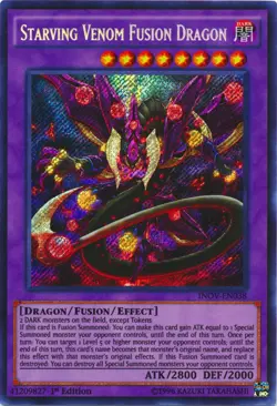 Yugioh! MP Starving Venom Fusion Dragon - INOV-EN038 - Secret Rare - 1st Edition - Image 1