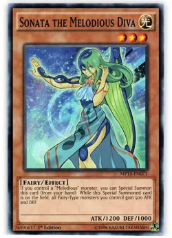 Yugioh! MP Sonata the Melodious Diva - MP15-EN071 - Common - 1st Edition Moderat - Image 1