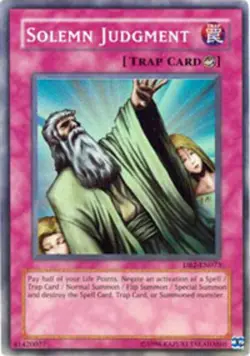 Yugioh! MP Solemn Judgment - DB2-EN073 - Super Rare - Unlimited Edition Moderate - Image 1