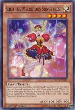 Yugioh! MP Solo the Melodious Songstress - MP16-EN183 - Common - 1st Edition Mod - Image 1