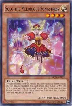 Yugioh! MP Solo the Melodious Songstress - MP16-EN183 - Common - Unlimited Editi - Image 1