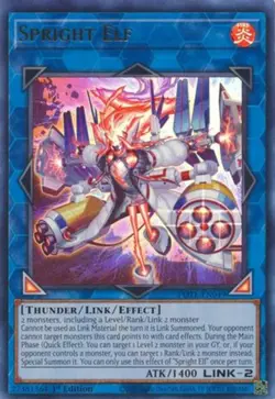 Yugioh! MP Spright Elf - POTE-EN049 - Ultra Rare - 1st Edition Moderately Played - Image 1