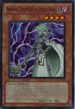 Yugioh! MP Snoww, Unlight of Dark World - SDGU-EN002 - Super Rare - Unlimited Ed - Image 1