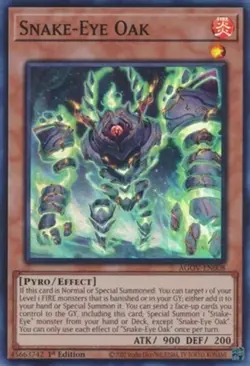 Yugioh! MP Snake-Eye Oak - AGOV-EN008 - Super Rare - 1st Edition Moderately Play - Image 1