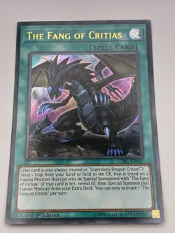 Yugioh The Fang of Critias LCKC-EN037 Ultra Rare 1st Ed LP - Image 2