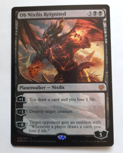 FOIL Ob Nixilis Reignited ~ Duel Decks Magic MTG NM card in sleeve (g116) - Image 1