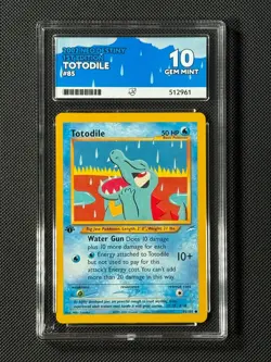 ACE 10 Totodile 85/105 1st Edition Pokemon Card Neo Destiny WOTC GEM MINT - Image 1