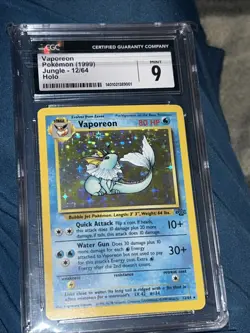 Pokemon Card CGC 9 1999 Pokemon Jungle Vaporeon 12/64 Holo 😍 - Image 1