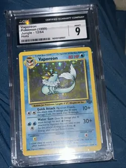 Pokemon Card CGC 9 1999 Pokemon Jungle Vaporeon 12/64 Holo 😍 - Image 2