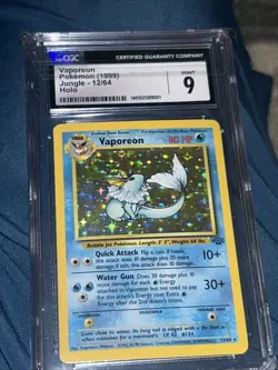 Pokemon Card CGC 9 1999 Pokemon Jungle Vaporeon 12/64 Holo 😍 - Image 4