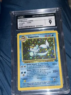 Pokemon Card CGC 9 1999 Pokemon Jungle Vaporeon 12/64 Holo 😍 - Image 5