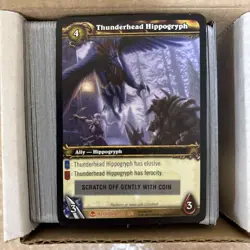 wow tcg lot 200+ And Unscratched Thunderhead Hippogryph Loot Card Azeroth - Image 1