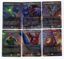 Magic the Gathering Spider-man Borderless ALL FOIL Lot of 6 cards Promo set - Image 1
