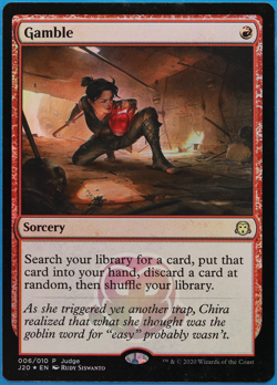 Gamble (Judge Promo) FOIL PLD MTG MAGIC CARD (505477) ABUGames - Image 1
