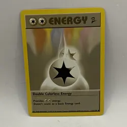 1995 Pokemon TCG Double Colorless Energy #96/102 Uncommon HP Card Vintage - Image 1