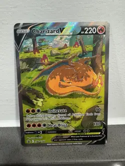Pokemon Charizard v SWSH260 Full Art Black Star Promo Holo Card NM Condition - Image 1