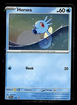 Horsea Holo Black Star Promo SVP 137, NM Pokemon Card - Image 1