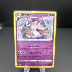 Pokemon TCG Trading Card 2022 Black Star Promo Sylveon SWSH211 Cosmos Holo - Image 1