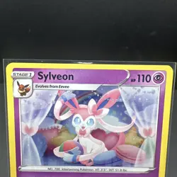 Pokemon TCG Trading Card 2022 Black Star Promo Sylveon SWSH211 Cosmos Holo - Image 3