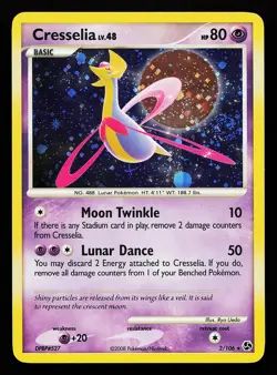 Cresselia 2/106 Holo SWIRL Rare Great Encounters Pokemon Card - Image 1