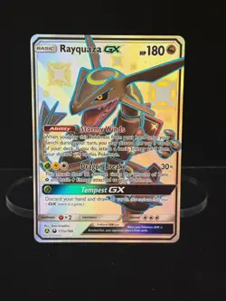 Rayquaza GX 177a/168 Hidden Fates Alternate Art Shiny Pokemon Card NM-Mint - Image 1