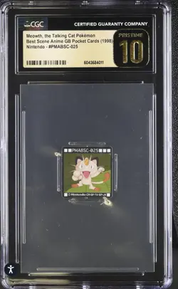 POP 1 🔥 Pokemon GB pocket cards Meowth Team Rocket CGC Pristine 10 Best Scene - Image 1