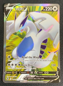 Lugia V 185/195 Silver Tempest Full Art Ultra Rare Pokemon TCG Card NM - Image 1
