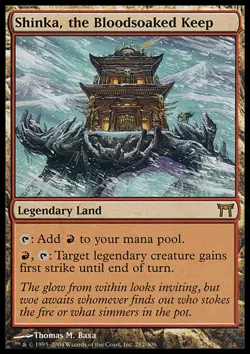 MTG Shinka, the Bloodsoaked Keep (282) Champions of Kamigawa LP - Image 1