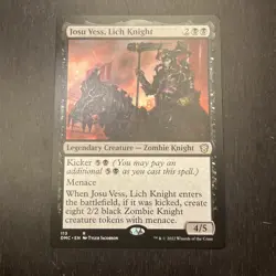 MTG STARTER COMMANDER DECK - Josu Vess, Lich Knight - Mono Black ETB - $25 Value - Image 1