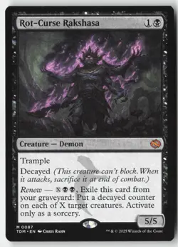 MTG - Rot-Curse Rakshasa M Tarkir: Dragonstorm 87 LP-NM - Image 1