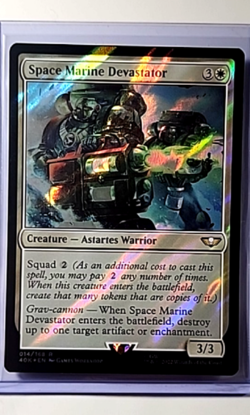 2022 MTG Magic the Gathering Warhammer 40k Surge Foil 14 Space Marine Devastator - Image 1