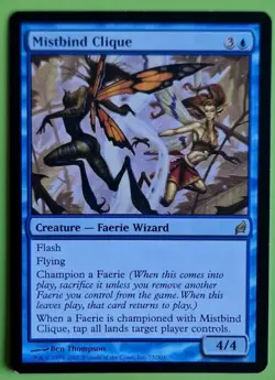 Mtg MISTBIND CLIQUE, Lorwyn. Rare. Faerie Wizard. - Image 1