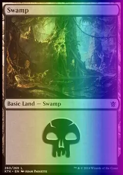 MTG Magic the Gathering Swamp (260/282) Khans of Tarkir NM FOIL - Image 1
