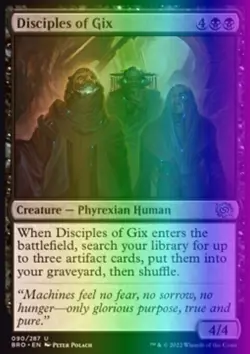 MTG Magic the Gathering Disciples of Gix (90/399) The Brothers' War NM FOIL - Image 1
