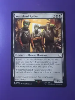 MTG Wasteland Raider [Fallout, Near Mint] - Image 1