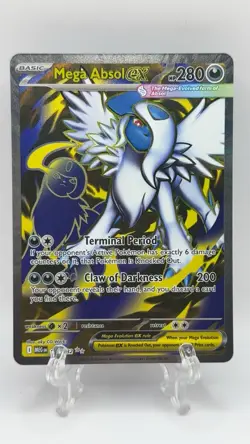 2025 Pokemon Mega Evolution Ultra Rare Full Art Holo Mega Absol EX 161/132 NM - Image 1