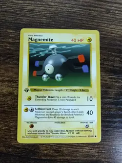 Pokemon Magnemite 53/102 1st Edition Shadowless Base NM - Image 2