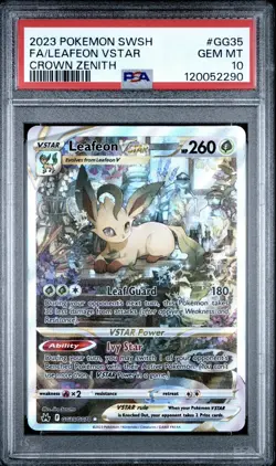 Pokemon Crown Zenith Leafeon VSTAR GG35 PSA 10 - Image 1