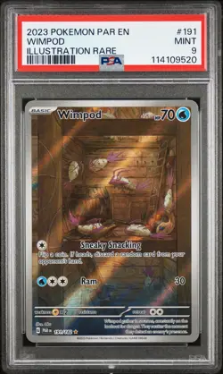 2023 POKEMON PAR EN-PARADOX RIFT ILLUSTRATION RARE #191 WIMPOD PSA 9 - Image 1